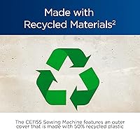 Vista 2 de Brother CE1155 Computerized Sewing Machine, 110 Built-in Stitches, LCD Display, 7 Included Feet