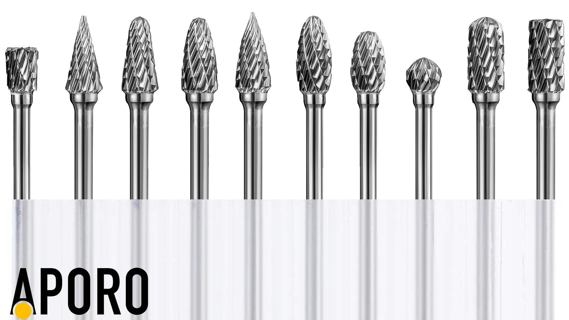Image of Carbide Burr Set Compatible with Dremel Rotary Tool, 10Pcs Die Grinder Bits Accessories with 1 /8 inch Shank for Metal Grinding Wood Plastic Stone Steel Carving Cutting Engraving