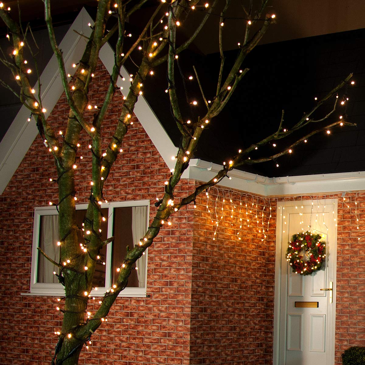Festive Lights LED Lichterkette – ConnectPRO – erweiterbar bis 950m - wetterfeste Outdoor Profiqualität (Warmweiß, 20m)