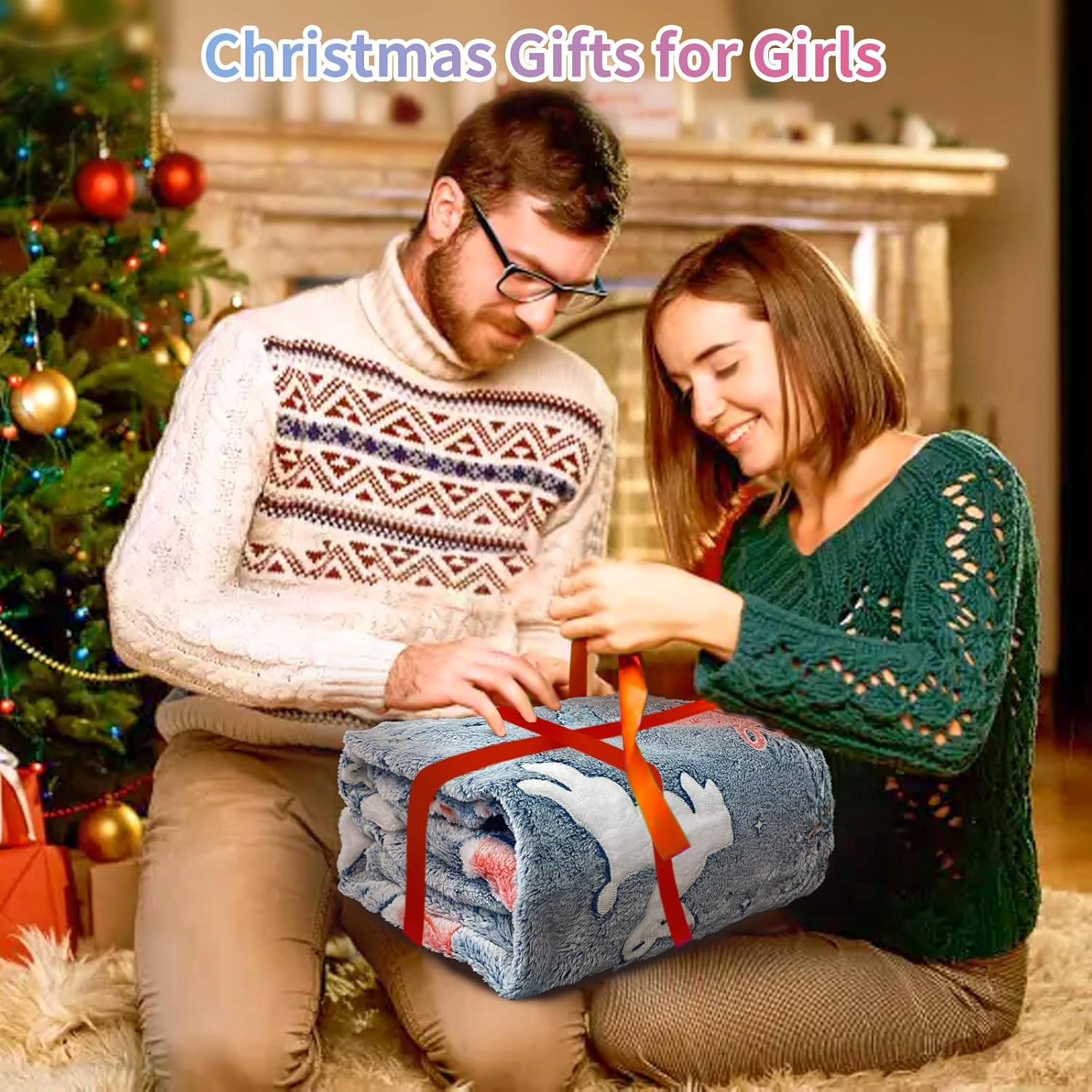 Christmas Blanket for Boys, Christmas Glow in The Dark Blanket for Kids/Toddler/Baby, Soft Fleece Blankets and Throw, Birthday 50"x 60" - Image 4