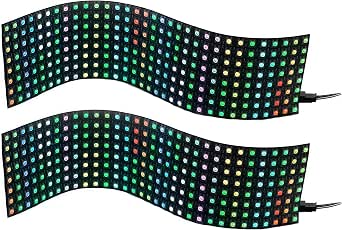 WS2812B RGB LED Digital Individually Addressable Panel Light - 2pcs 8x32 Pixels