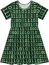 Fisyme Girls Dress Short Sleeve Kids Toddler Girl Casual Dresses - Buy now