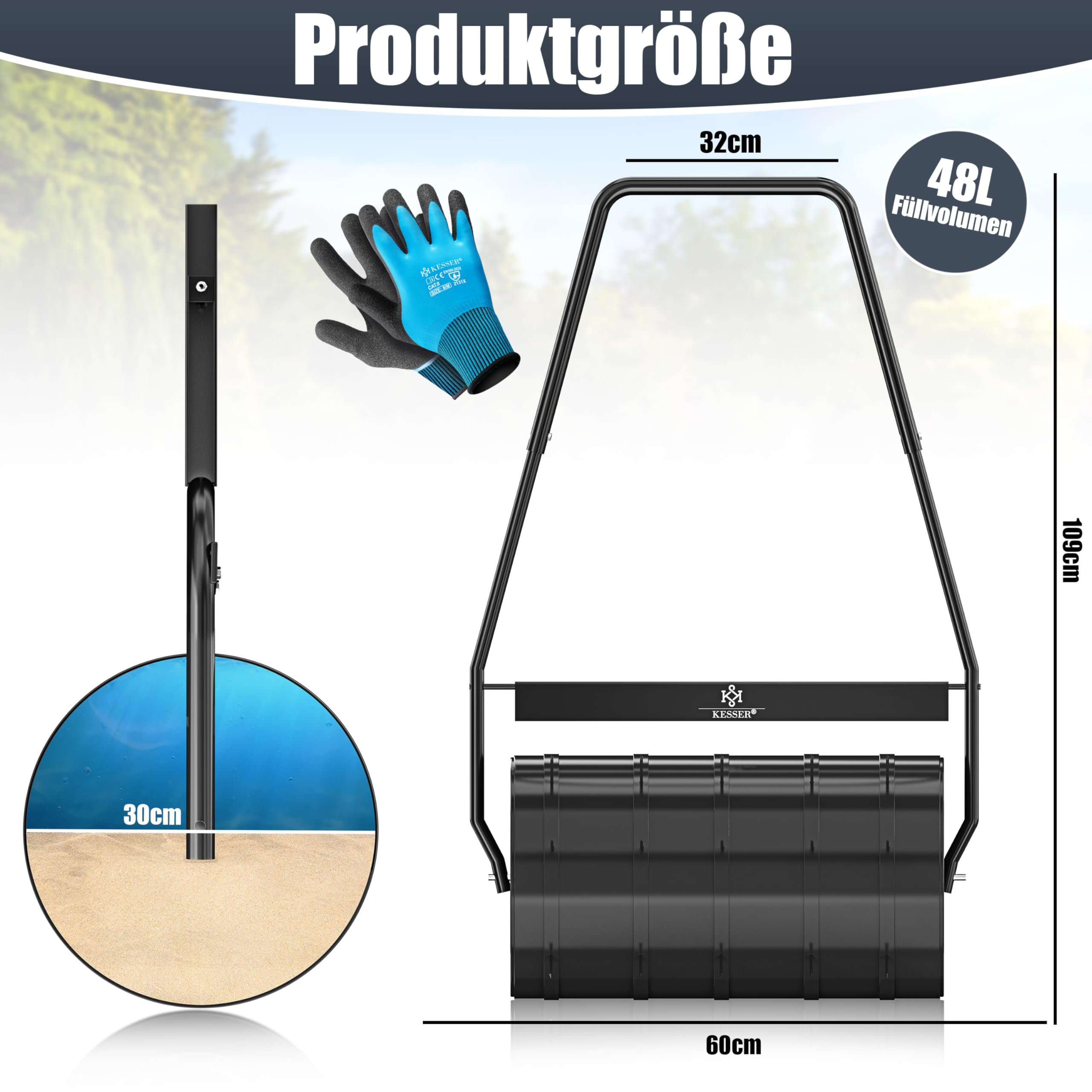 KESSER Rullo Per Prati - Strumento Essenziale Per Un Giardino Perfetto - Foto 4