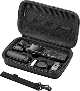 Osmo Pocket 4 Etui Transportowe Przenośna Twarda Torba Podróżna z PU Shell Ochronna Obudowa do DJI Osmo Pocket 4 Creator Combo Kamery z Paskiem na Ramię