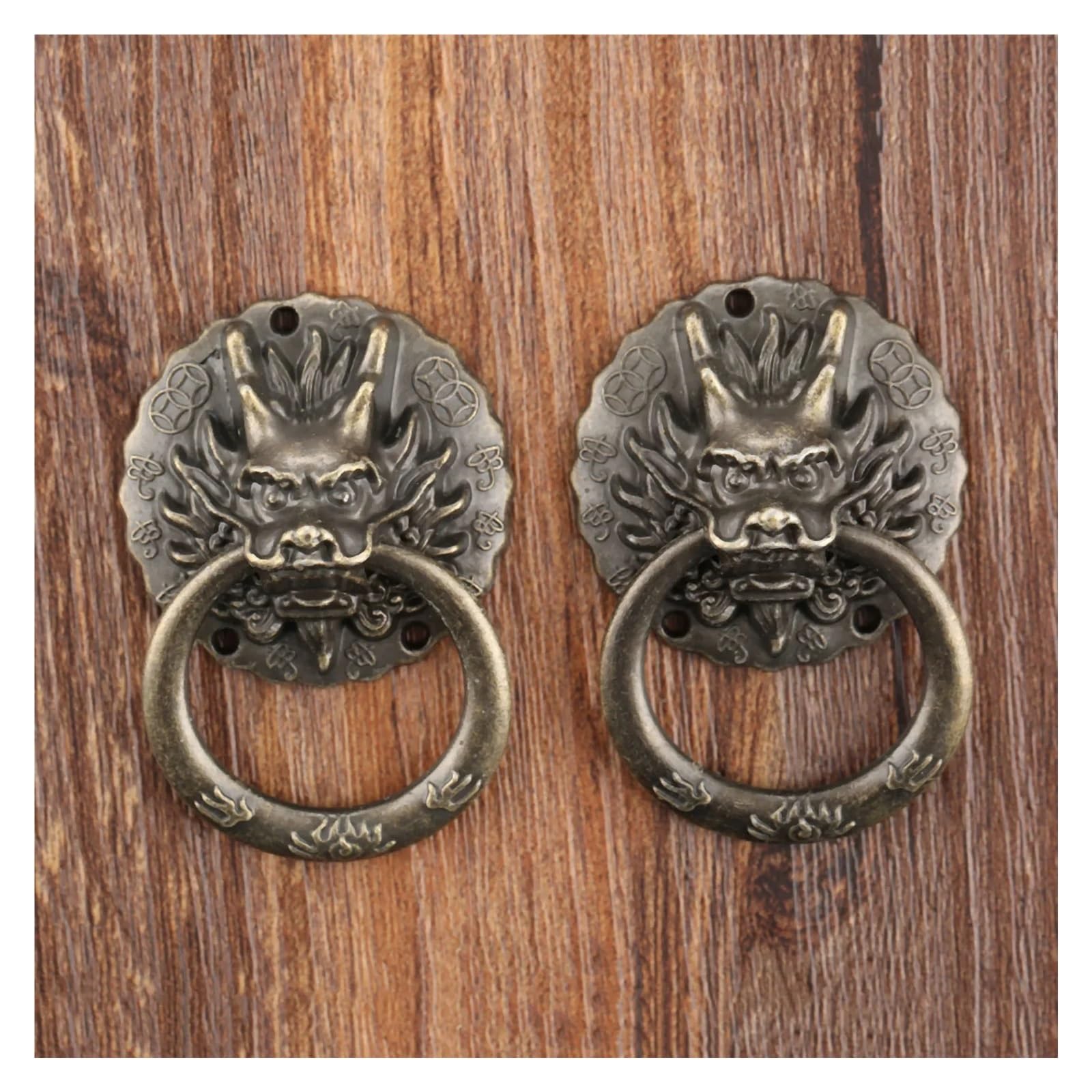 Maniglie per mobili da cucina Maniglie vintage in bronzo antico con testa di drago, 10 pezzi