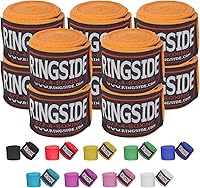 Vista 16 de Ringside Mexican Style Boxing Hand Wraps (Pairs) - 180" Semi-Elastic Cotton Blend Wrist Support with Thumb Loop for MMA, Muay Thai, Kickboxing