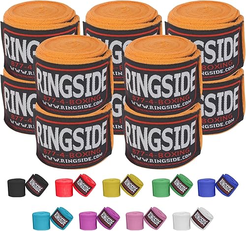 Miniatura 16 de Ringside Mexican Style Boxing Hand Wraps (Pairs) - 180" Semi-Elastic Cotton Blend Wrist Support with Thumb Loop for MMA, Muay Thai, Kickboxing