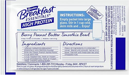 Miniatura 3 de Carnation Breakfast Essentials - Mezcla de bebida alta en proteínas, vainilla francesa clásica, 10 unidades, 13.1 onzas (paquete de 3)