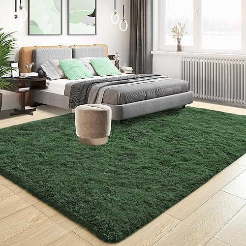 Miniatura 50 de Tepook - Alfombra súper suave y peluda para dormitorio, alfombras modernas peludas para niños para sala de estar, alfombra de felpa