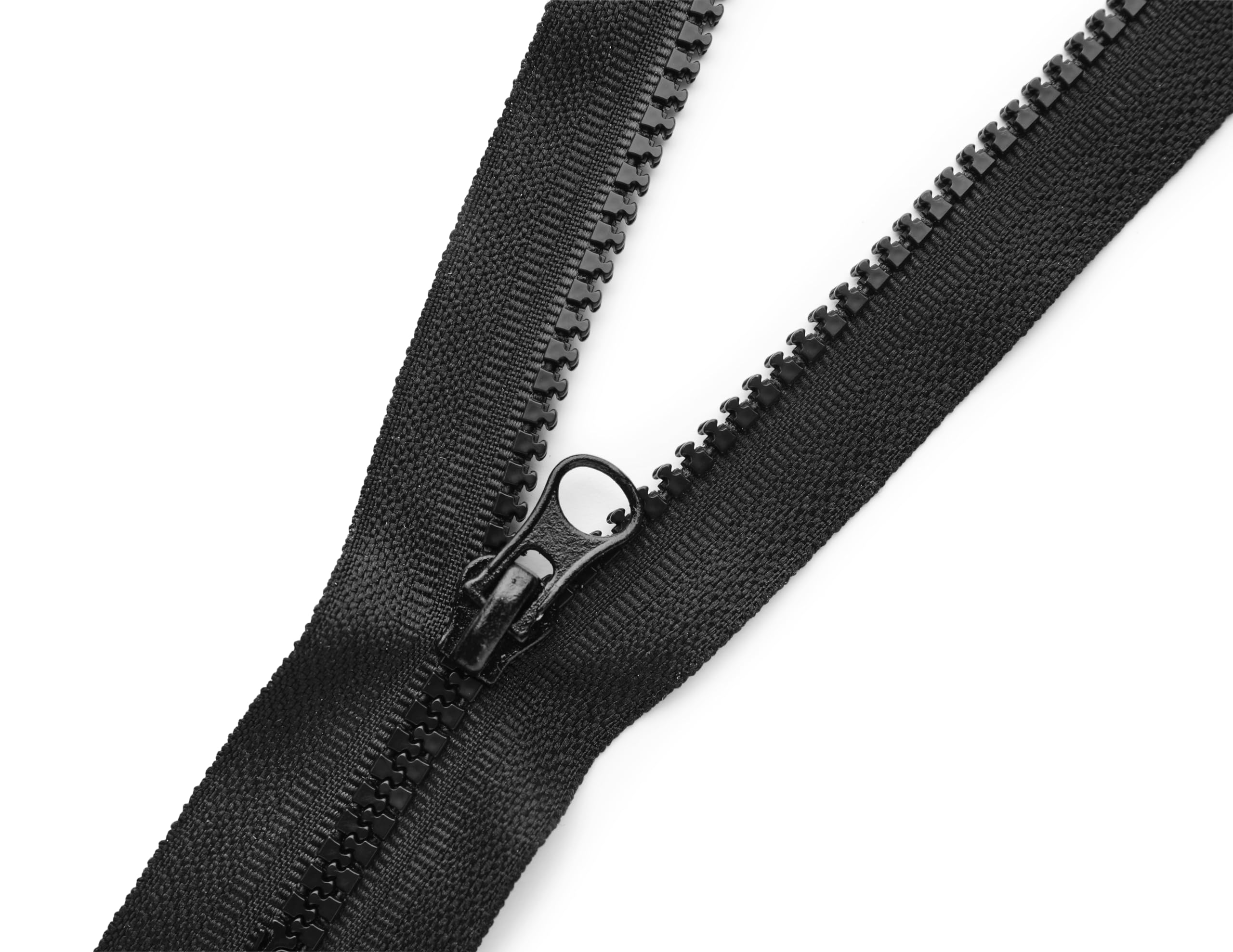 Ads Zipper Black Chunky No.5 Plastic Teeth Open & Closed End Heavy Duty Zip (13 Inch - 33 Cm (Open End))