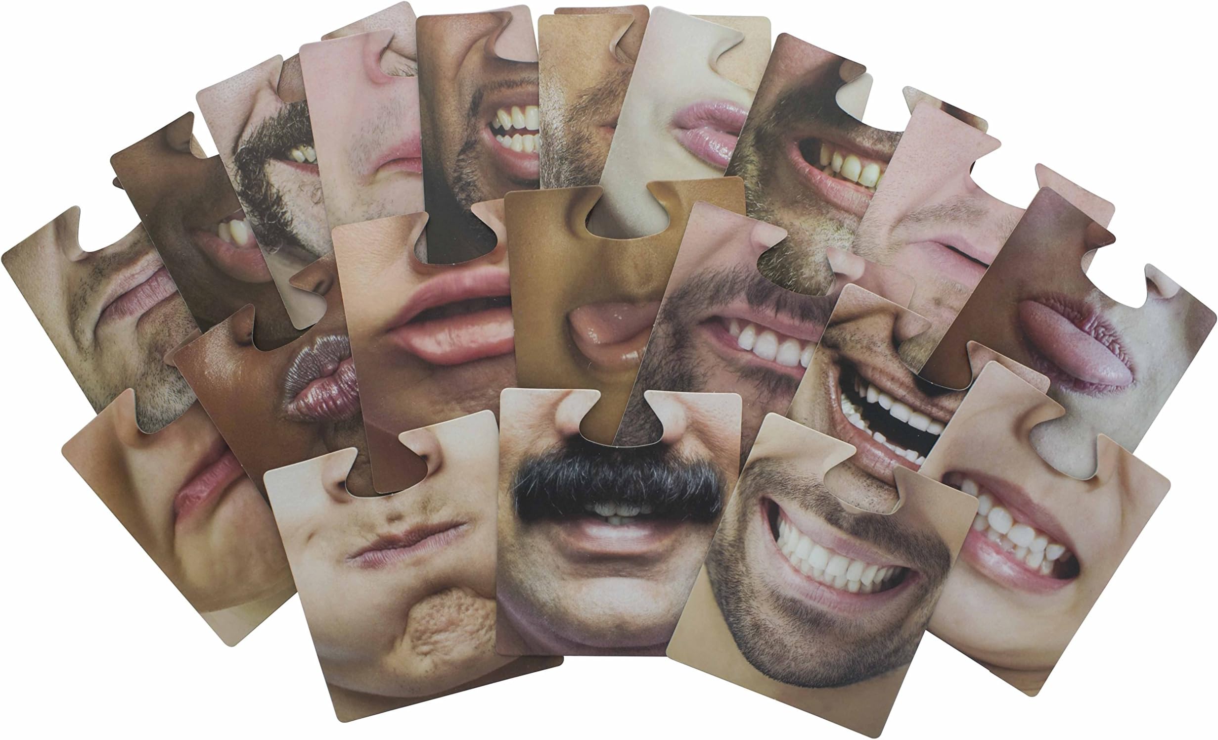 Paladone Face Mats Drinks Coasters | Cheeky Laugh Out Loud Gift Fun | 20 Double Sided Hilarious Drinking Mats You Can Wear | 40 Different Faces That Clip On To Your Nose