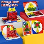 Magnetic Tiles Travel Toys with Storage Case, Portable STEM Building Blocks for 3-8 Year Olds, Toddler Airplane Activities & On-The-Go Birthday Gift for Boys & Girls