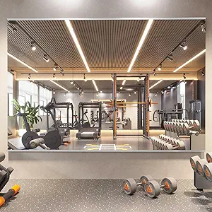 Home Gym Mirror, 67X24 Inch(Each)-3Pack Large Frameless Tempered Glass Full Body Wall Mounted Mirror for Gym, Yoga, Exercise, Dance Studio