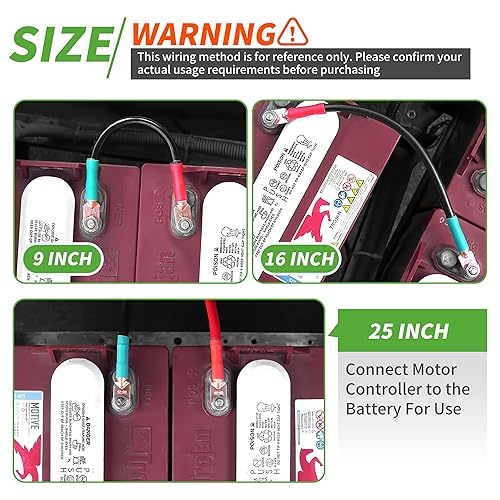 Miniatura 7 de 10L0L Cables de batería para carrito de golf Yamaha G22 de 48 voltios, kit de cableado de cable de batería con calibre 4 5 PC juego de cables de