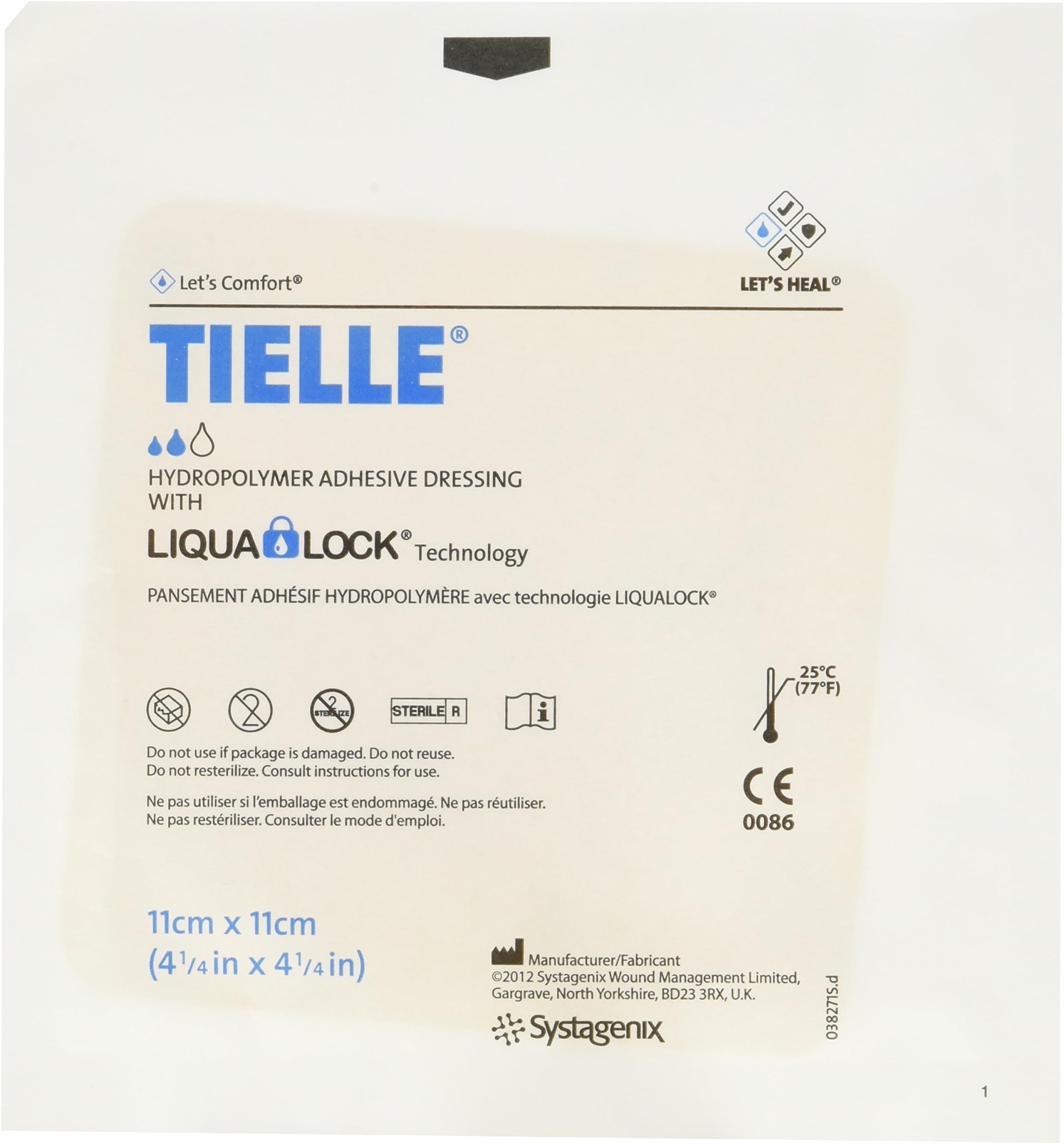 Tielle TIE3D Dressing 11 x 11 Hydro Polymer (Pack of 10)