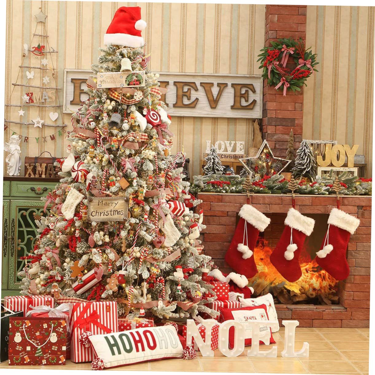 Ciieeo 24piezas Adornos Navideños de Hombre de Jengibre Decoración para Árbol de Navidad Fiestas y Hogar
