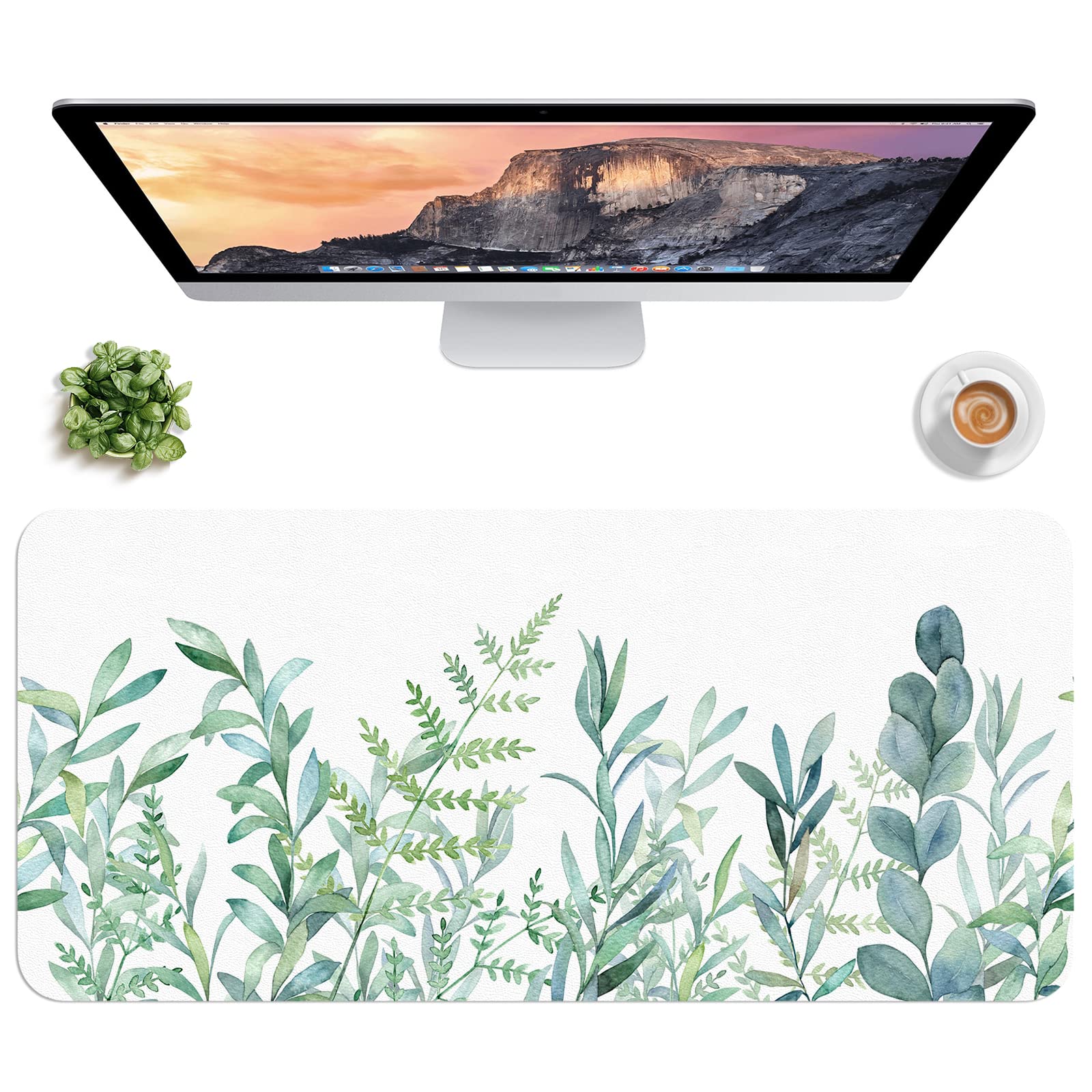 plant desk mat