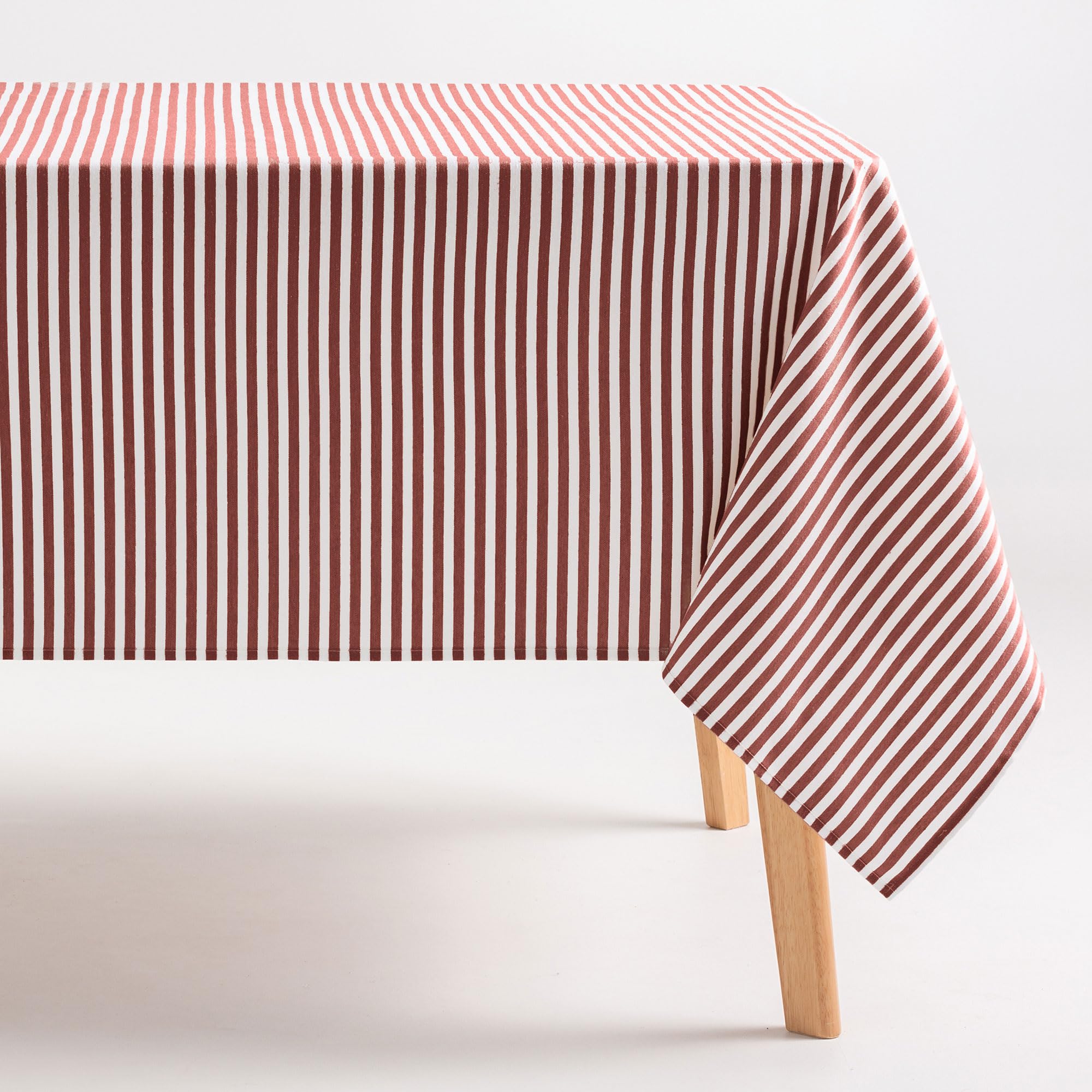 Gamusi Tile Stain-Resistant Rectangular Tablecloth Cotton Fabric Waterproof Stripes 160 X 200 Cm
