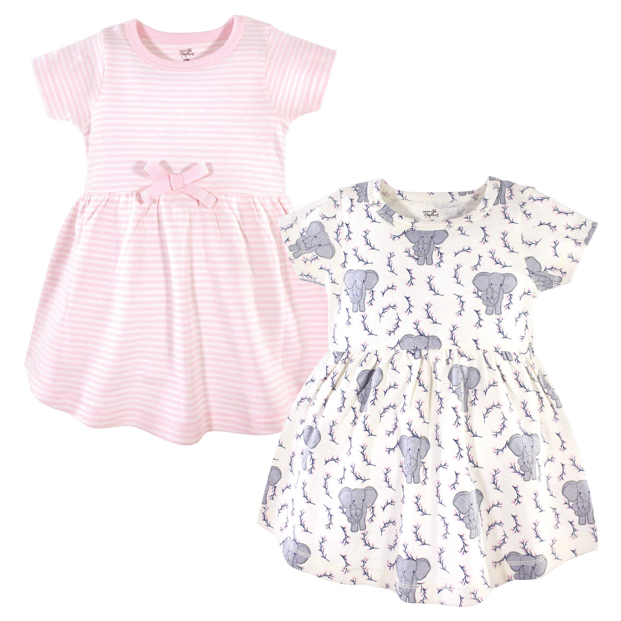 Touched by Nature Vestidos de Manga Corta Y Manga Larga de Algodón Orgánico Vestido Casual Niñas, bebés, niños y Mujeres