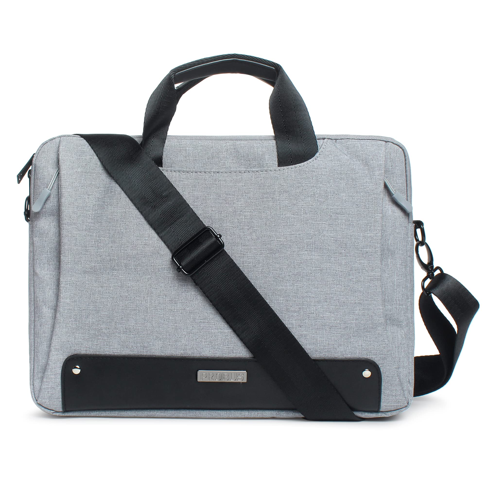 Probus 15.6 inch Laptop Shoulder Messenger Sling Office Sleeve Case Cover Bag, Water Repellent Fabric for Men and Women - Grey (B0BF5SNWB6) Amazon Price History, Amazon Price Tracker