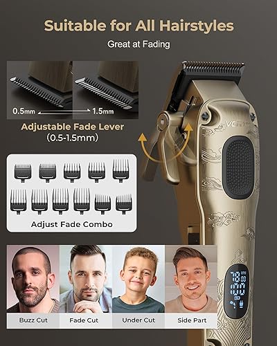 Miniatura 3 de Hair Clippers for Men Professional, Cordless Hair Clippers for Hair Cutting, Mens Clippers and Trimmers Set, Electric Hair Trimmer for Men with