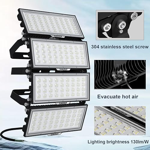 Miniatura 6 de Luces de estadio de 800W, 400W* 2Pack LED Arena Light
