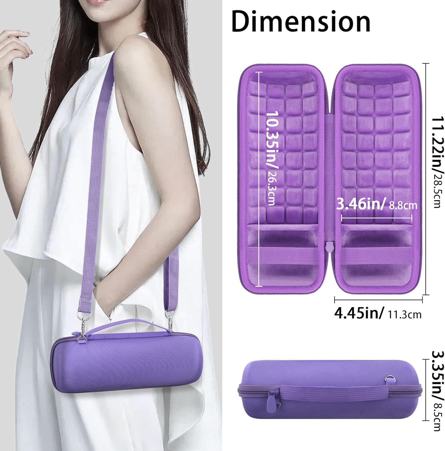 co2CREA Hard Travel Case Replacement for JBL Flip 7 Flip 6 FLIP 5 Waterproof Portable Bluetooth Speaker (Purple Case) - Image 6