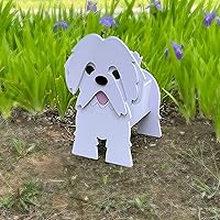 Vista 5 de Adorables macetas de interior para cachorros, maceta para mascotas y perros, maceta para suculentas con drenaje Shih Tzu, macetas para exteriores