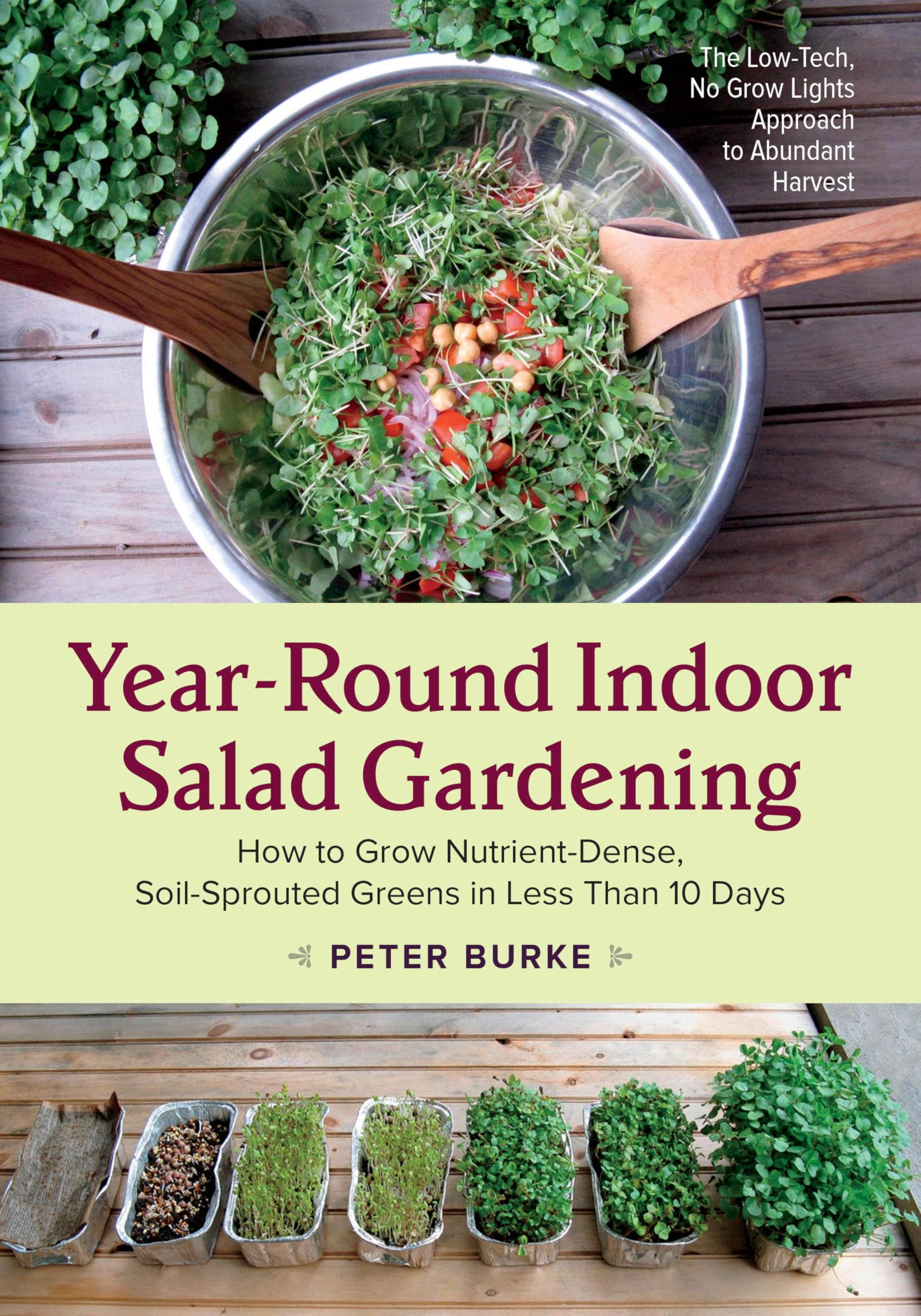 Year-Round Indoor Salad Gardening: How to Grow Nutrient-Dense, Soil-Sprouted Greens in Less Than 10 days Paperback – Illustrated, September 2, 2015