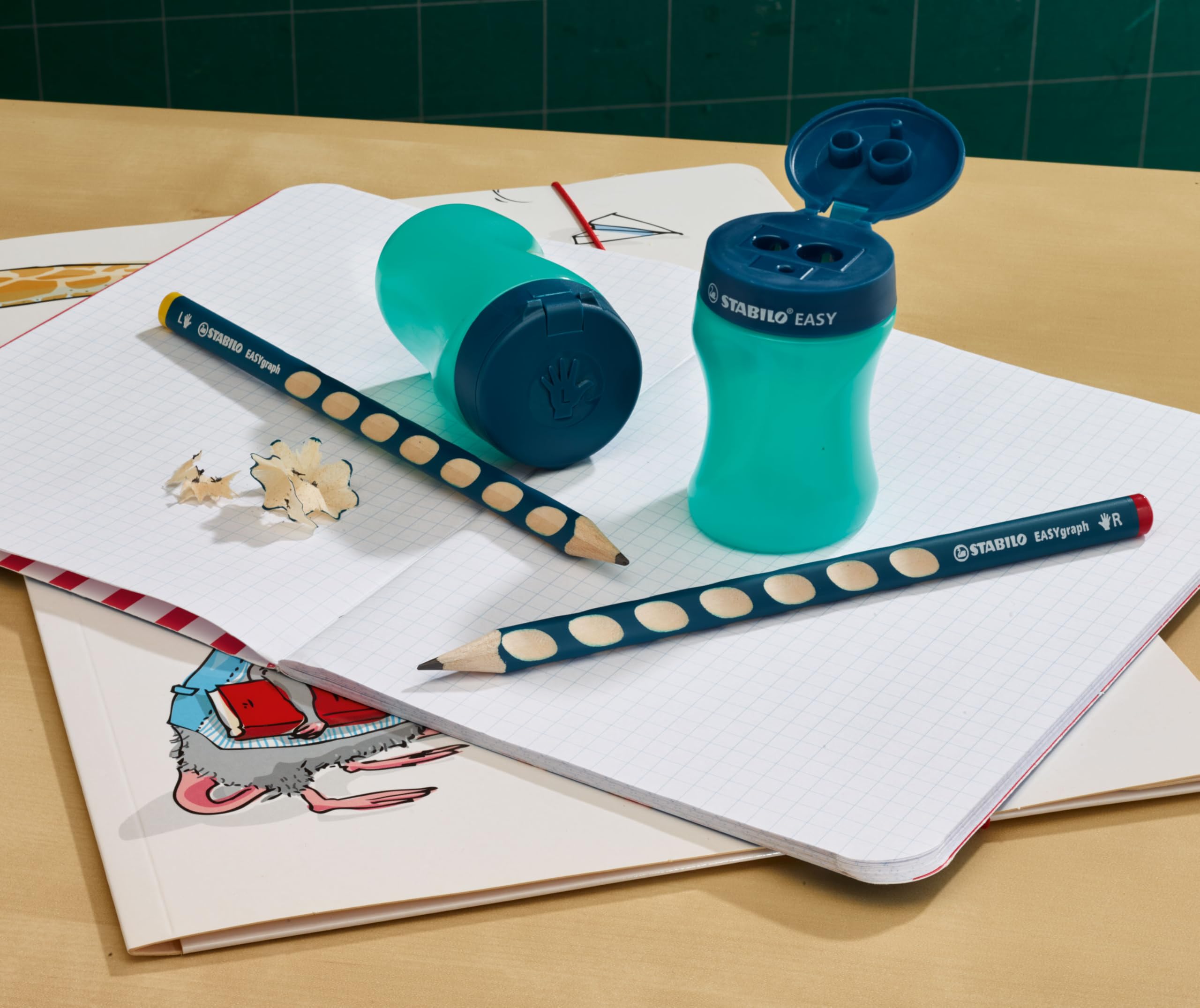Temperówka - STABILO EASYsharpener dla praworęcznych kolor petrol
