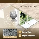 TETOTE Brushed Nickel Bathroom Mirror 42 x 36 Beveled Rectangle Bathroom Vanity Mirror for Over Sink, Tempered Glass, Shatterproof, Metal Framed for Bedroom, Entryway, Farmhouse(Horizontal/Vertical)