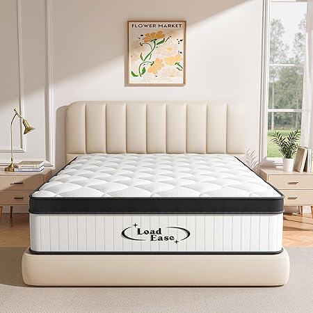 Mattress Queen Size, 12 Inch Queen Hybrid Mattress in a Box, Memory Foam with Firm Individually Wrapped Pocket Springs, Pressure Relief & Motion Isolation, CertiPUR-US Certified, 60" x 80" x 12"