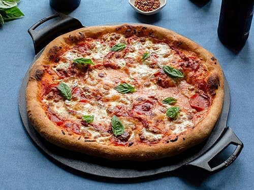 Miniatura 3 de Lodge - Sartén para pizza de hierro fundido sazonado de 15 pulgadas, BW15PP, color negro