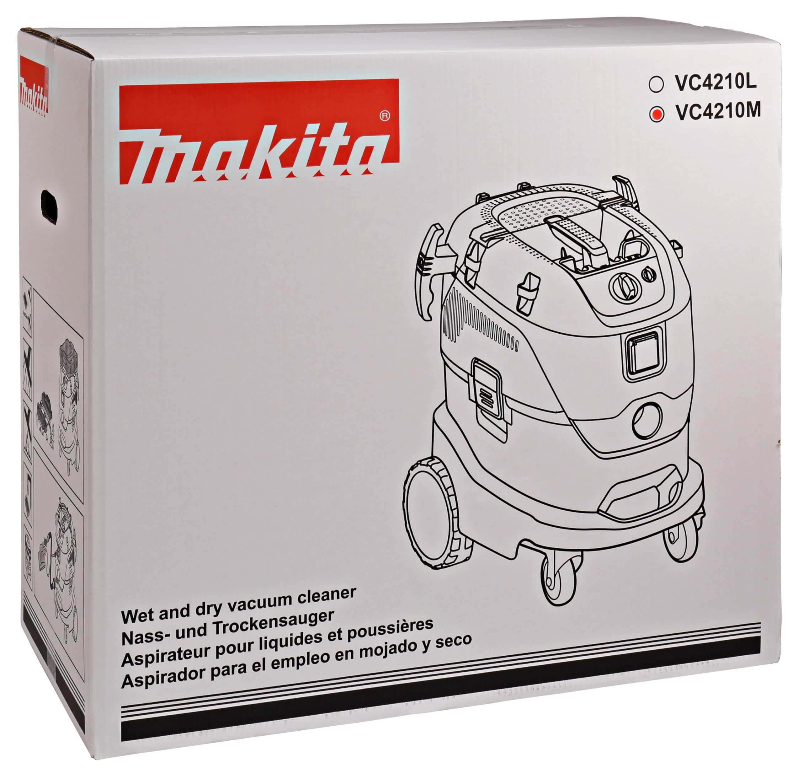 Aspirateur eau et poussières 1200 W cuve 42 L 250 mbar - MAKITA VC4210MX