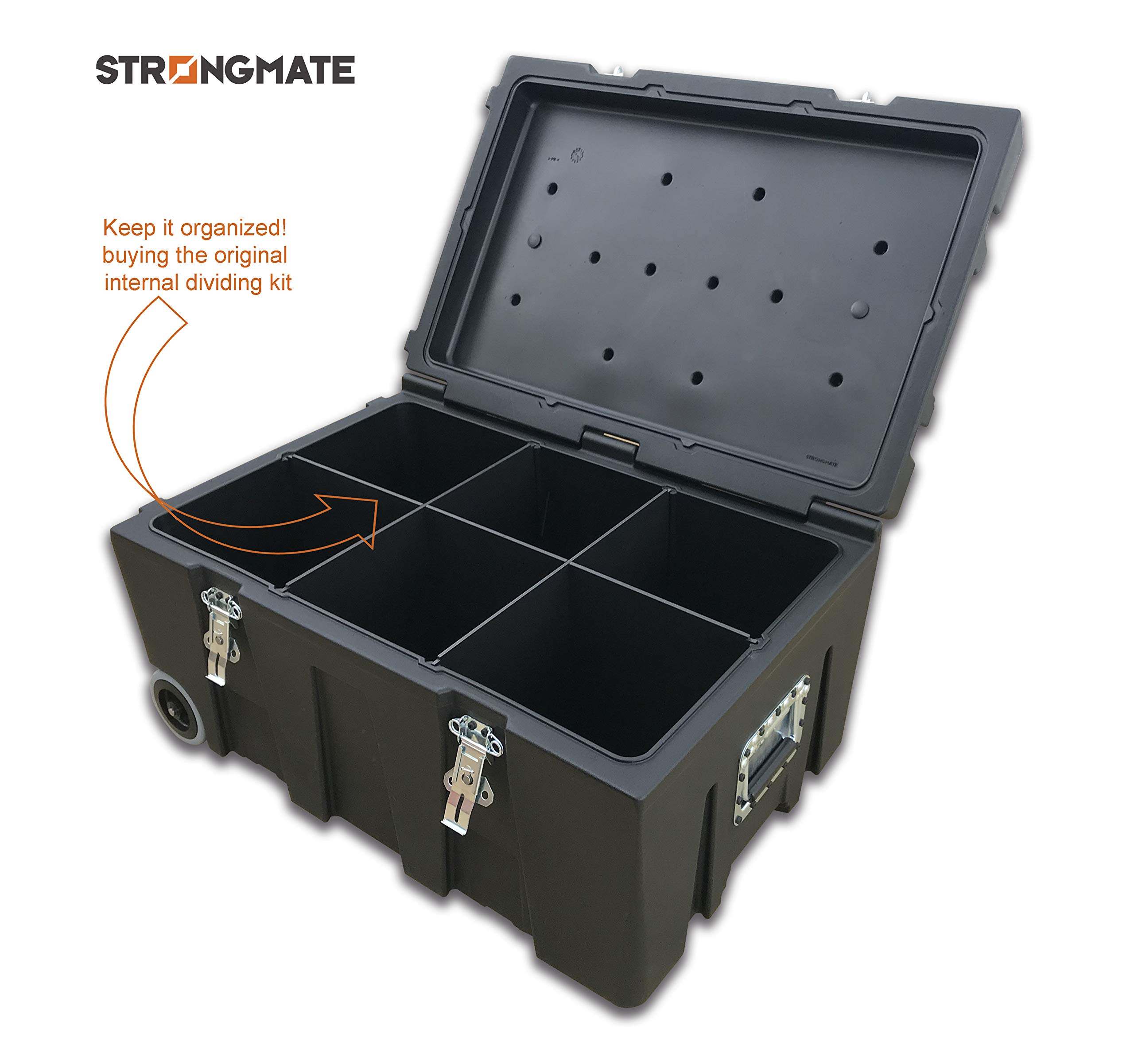 Caja Trolley Modelo M.HD1-XL de doble pared extra resistente para transporte y protección de equipos profesionales. 87x58x47cm. Capacidad 139 Litros.