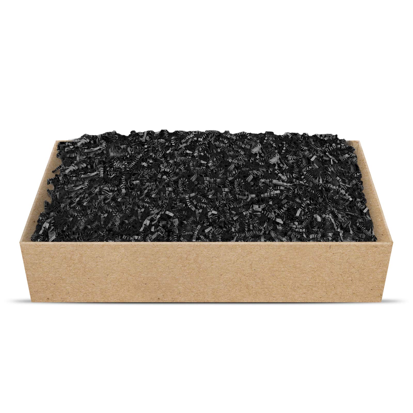 SizzlePak Opvulmateriaal voor cadeauverpakking, milieuvriendelijke geschenkverpakking, vele kleuren, 125 g-1 kg, zwart, 2 kg