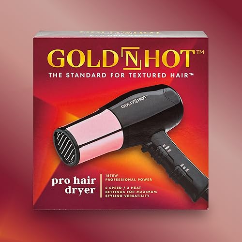 Miniatura 7 de GOLD N HOT 1875 WATT Euro Secador de tamaño completo con barril de oro rosa