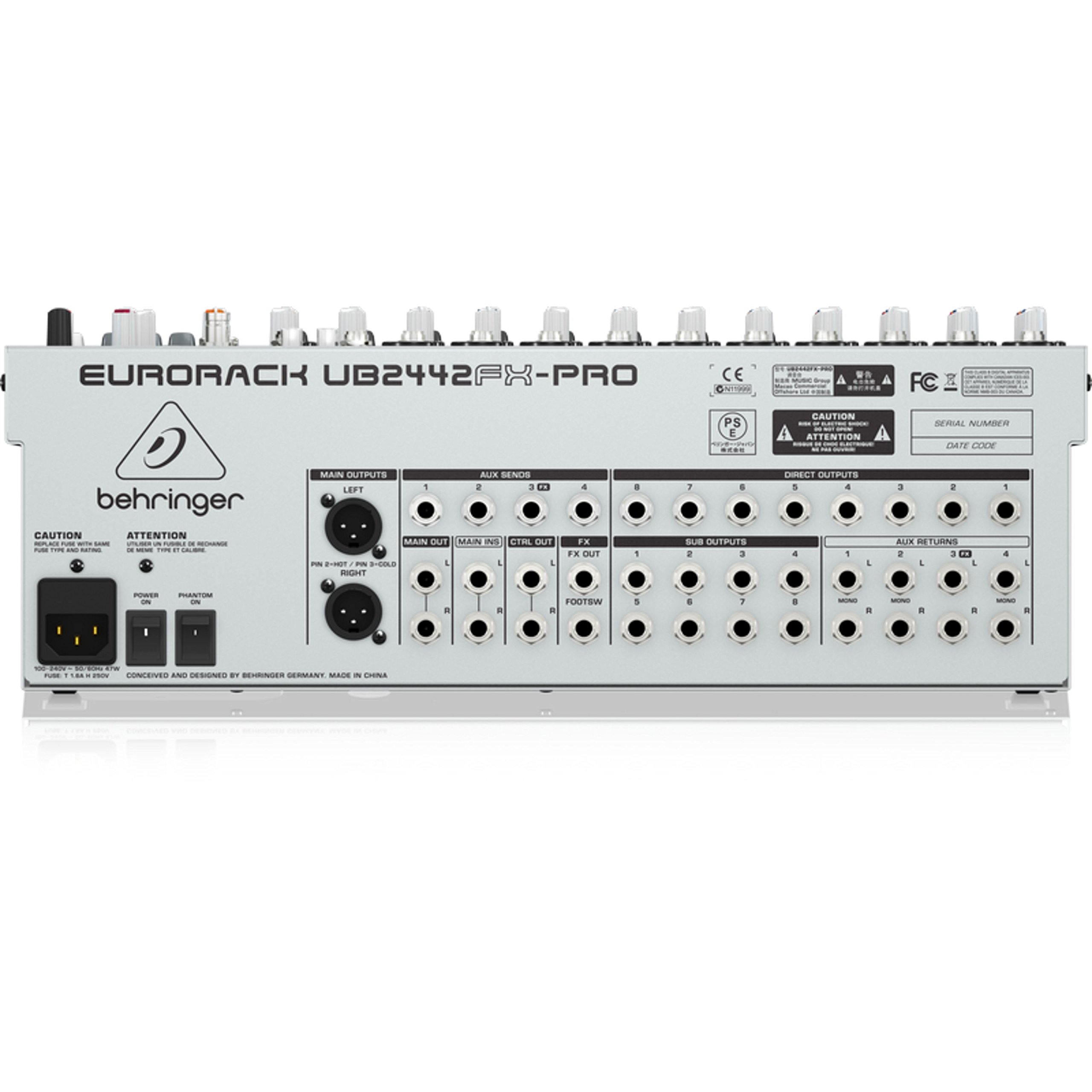 Amazon.com: Behringer EURORACK UB2442FX-PRO Ultra-Low Noise