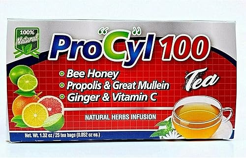 Plantimex Propoleo Gordolobo PROCYL 100 Té Abeja Miel Propóleo Jengibre Vitamina C 25 Bolsas (1)