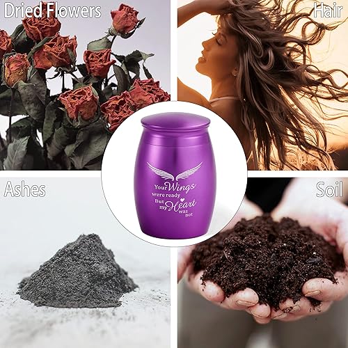 Miniatura 42 de Urna de mariposa mediana para cenizas humanas adultas, hembra, macho, urnas decorativas de cerámica verde para cenizas humanas mujeres/mamá/madre