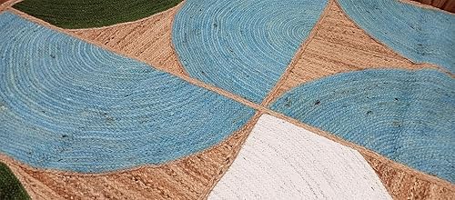 Miniatura 6 de ARTS OF JAIPUR Collection - Alfombra de pasillo de yute indio de 3 x 10 pies, alfombra de pasillo estilo bohemio para decoración del hogar, alfombra