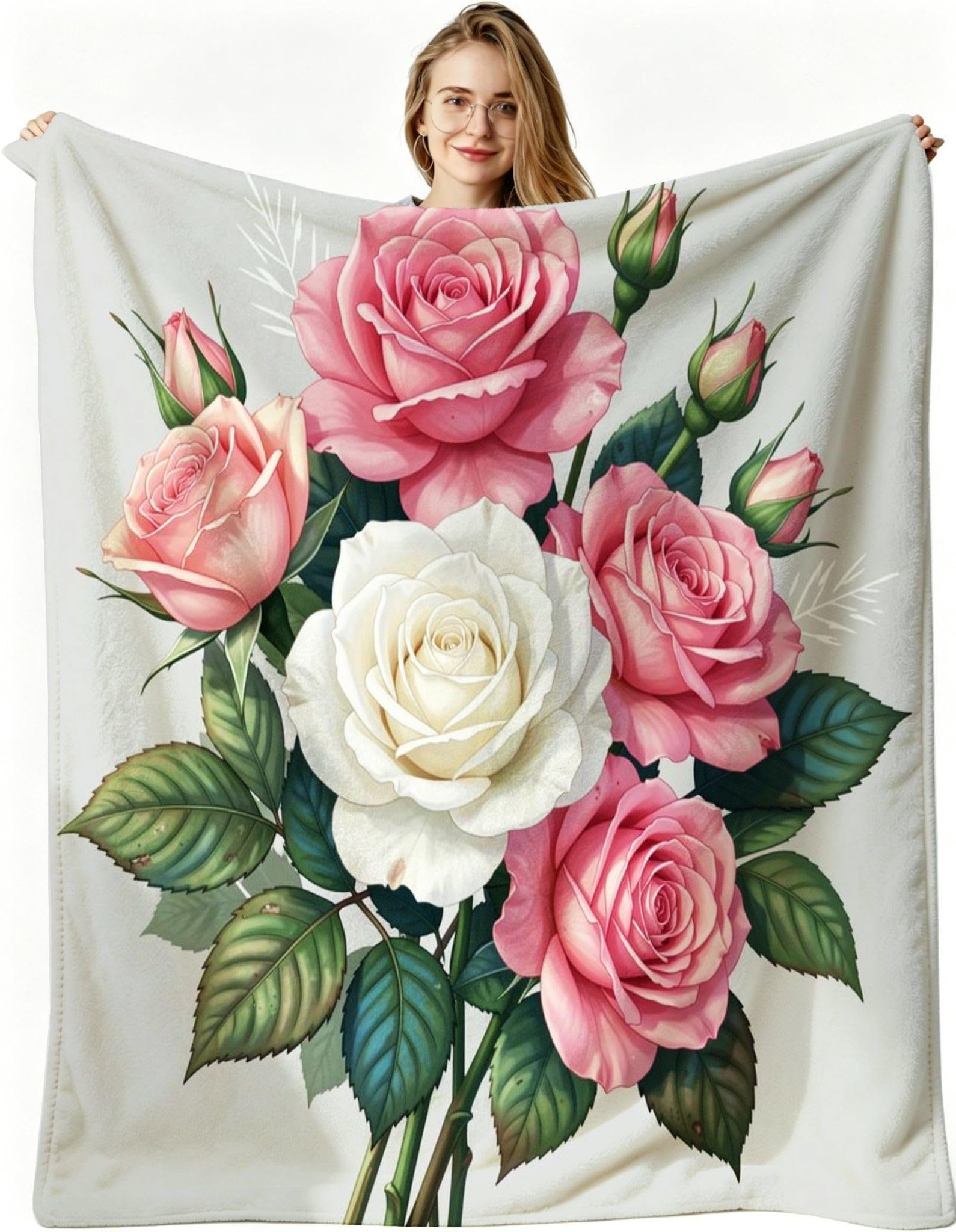 Manta Entretiempo Grande, Rosas Rosas, 220x240 cm, AQ8633