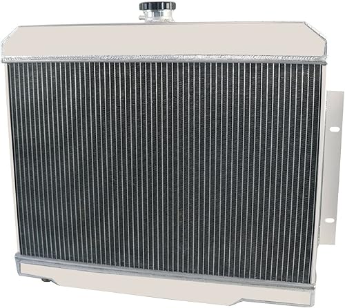 Miniatura 2 de KUUHLERSAT Radiador de aluminio de rendimiento compatible con Jeep CJ CJ5 CJ6 CJ7 GM Chevy V8 de 1972-1986, radiador de 3 filas