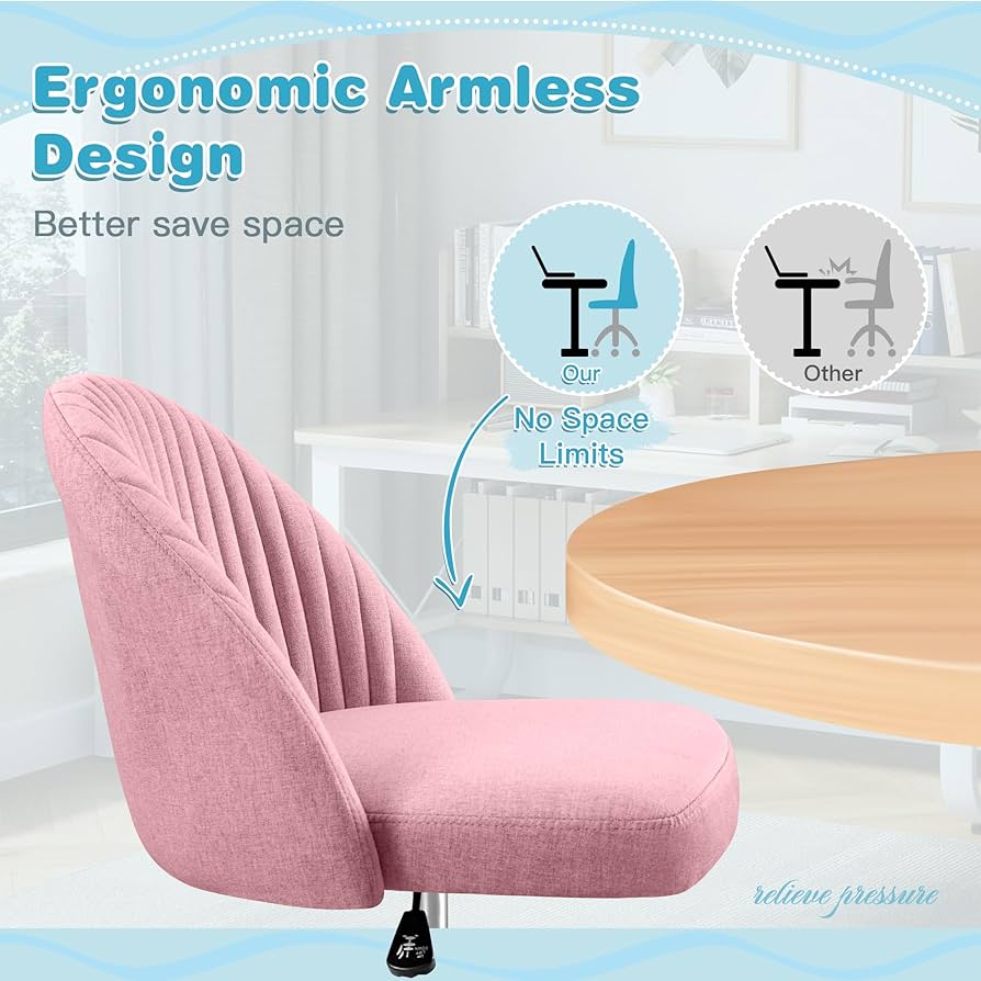 Kids Computer Chair Furniwell Armless Cute Desk Chair Modern