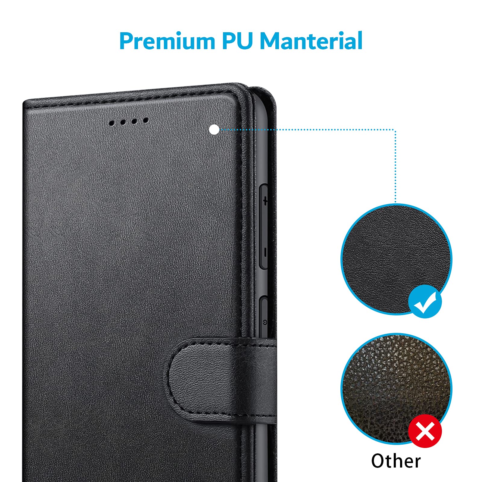 JIUNINE Cover Huawei P30 Pro, Custodia Libro in Pelle Portafoglio Case Flip Antiurto con Disegni di Farfalla [Porta Carte] [Magnetica] [Interno TPU] per Huawei P30 Pro, Blu