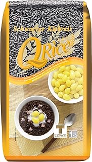Gesponserte Anzeige – Q RICE Klebreis – Schwarzer, klebriger Langkornreis – Ideal für die asiatische Küche & für Desserts...