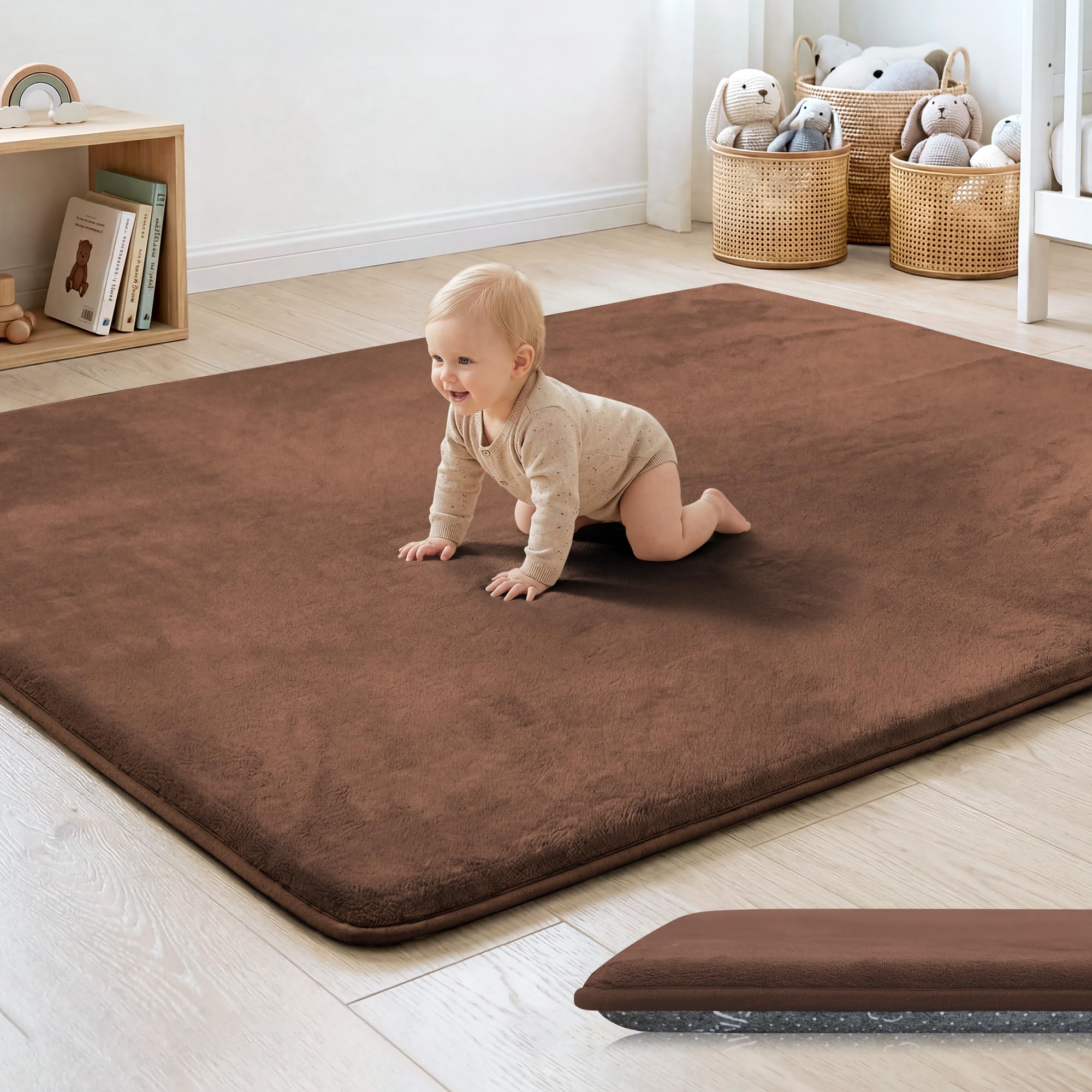 Photo 1 of PAPAMAT 1.3" Thick Baby Floor Play Mat 50x50 Foam Mat