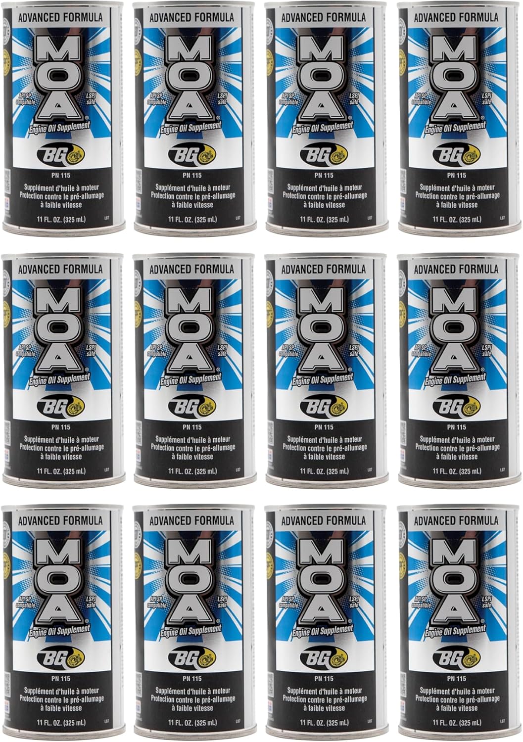 BG Motor Oil Additive (313.0 ml) (Pack of 12) With MotorGod Key Chain