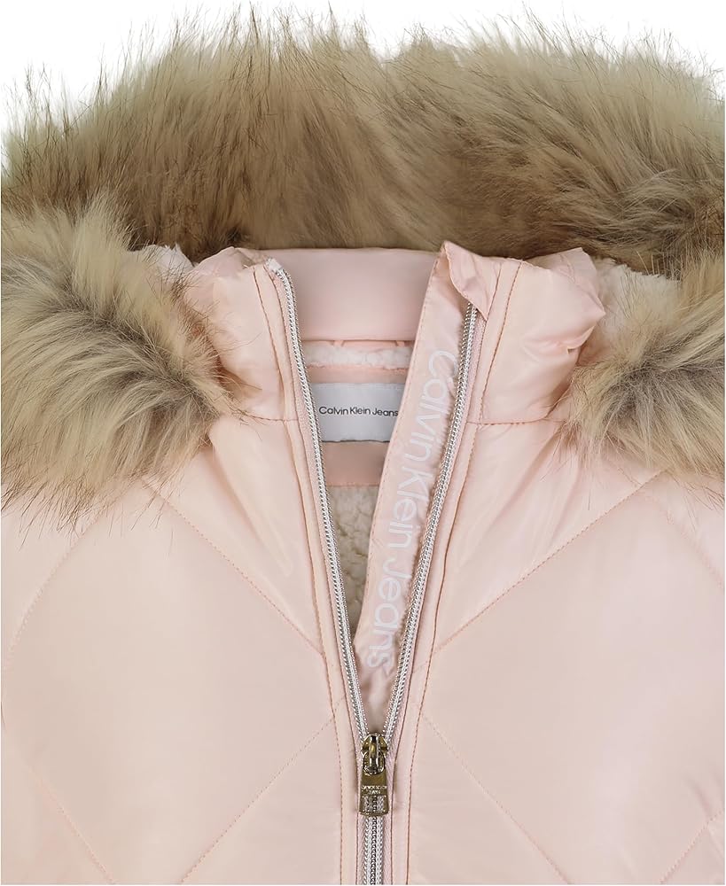 Amazon.com: Calvin Klein Girls' Short Length Hooded Winter