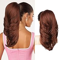 Vista 19 de SEIKEA Extensión versátil de cola de caballo con cordón, 26 pulgadas de largo, ondulado, con clip de varias capas, extensiones de cabello de cola